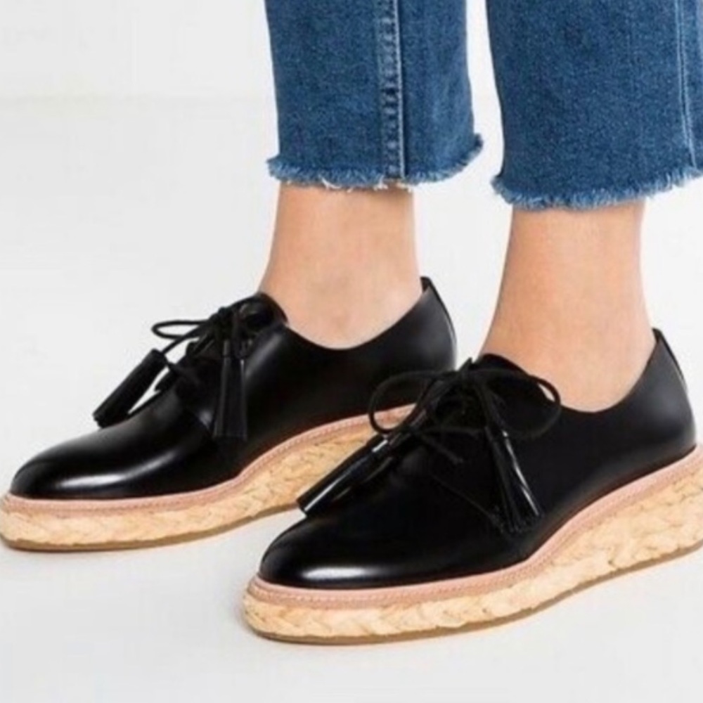 Loeffler Randall Callie Oxford in Black & Natural